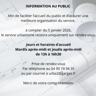 Accueil service urbanisme