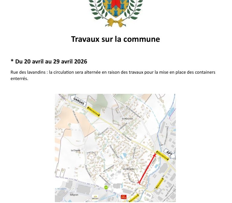 Travaux sur la commune