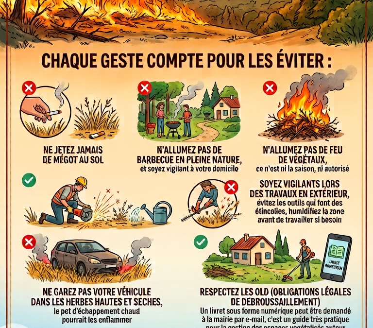 Lutter contre les feux de forêt : recommandations